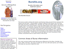 Tablet Screenshot of bursitis.org